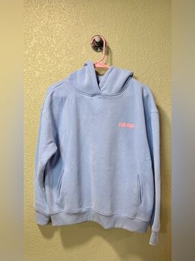 Wilo The Label Sky Blue with Pink  Pullover Hoodie XS